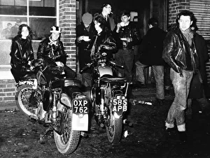 Motorbikes and riders gather at the famous Ace Cafe at Stonebridge Park on The North Motorbikes and riders gather at the famous Ace Cafe at Stonebridge Park on The North