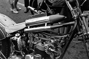 Images Dated 8th June 1971: Motorsport: Action: I.O.M. TT Racing: Vintage Bikes and 3 Wheeler Cars on Display