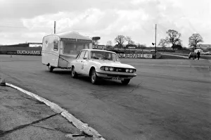 Motorsport: Humour: Unusual. Caravans. International Rally. Silverstone Circuit Motorsport: Humour: Unusual. Caravans. International Rally. Silverstone Circuit