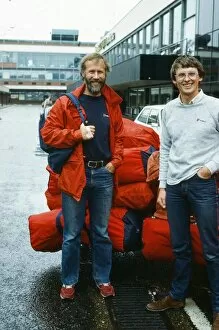 Images Dated 20th May 1984: Mountaineers Chris Bonington and Alan Rouse leaving LAP for a Himalayan expedition