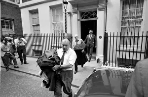 Moving day in Downing Street: A removal van moved into the front of No 10 Moving day in Downing Street: A removal van moved into the front of No 10