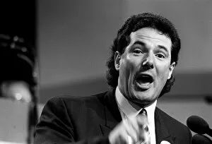 MP Derek Hatton speaking at a Labour party conference. October 1985