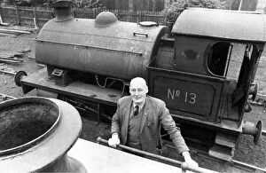 Mr. Bill Armstrong of Whickham with shunting engine No.13 at Dunston Power Station on 6th