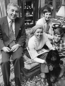 Mr. Doug Ellis at home with his family at Four Oaks, Sutton Coldfield Mr. Doug Ellis at home with his family at Four Oaks, Sutton Coldfield