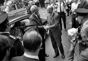 Images Dated 19th June 1970: Mr. Edward Heath at Tory H. Q. after winning General Election