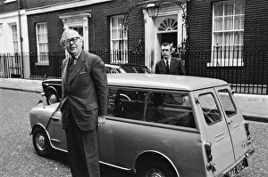 Mr Geoffrey Rippon, Minister of the Environment, arrives at Downing Street in his new Mr Geoffrey Rippon, Minister of the Environment, arrives at Downing Street in his new