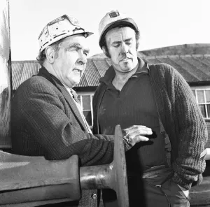 Mr Joe Gormley (left) with George Rees, Vice President of South Wales Area National Union Mr Joe Gormley (left) with George Rees, Vice President of South Wales Area National Union