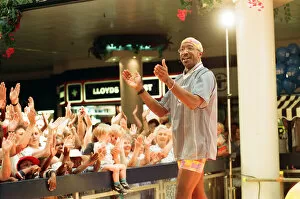 Images Dated 25th June 1996: Mr Motivator aka Derrick Evans at Broad Street Mall, Reading. 25th June 1996