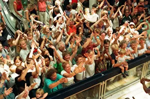 Images Dated 25th June 1996: Mr Motivator aka Derrick Evans at Broad Street Mall, Reading. 25th June 1996