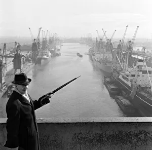 East Yorkshire Gallery: Mr Norman Packer, worker at the Dock office, at King George Dock in Hull, East Yorkshire