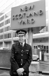 Mr. Peter Imbert Metropolitan Police Commissioner, seen here standing outside New Mr. Peter Imbert Metropolitan Police Commissioner, seen here standing outside New