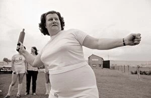 Mrs Guy of Stroud Gloucestershire seen here in training to recapture the title of