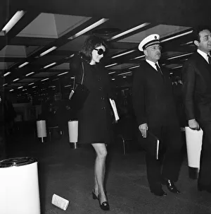 Mrs. Jacqueline Kennedy Onassis arrives at Heathrow Airport by Olympic Airways Mrs. Jacqueline Kennedy Onassis arrives at Heathrow Airport by Olympic Airways