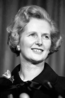 Mrs. Margaret Thatcher Conservative party Leader after beating Edward Heath in