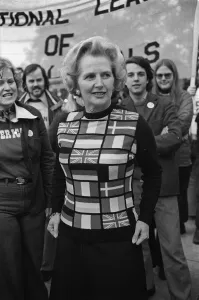 Mrs Margart Thatcher displaying her more pro-European side at a rally in Parliament Mrs Margart Thatcher displaying her more pro-European side at a rally in Parliament