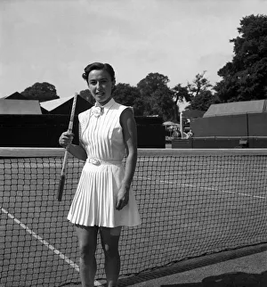 Mrs. Maria Weiss. seen here at the start of the Wimbledon. Tennis Championships Mrs. Maria Weiss. seen here at the start of the Wimbledon. Tennis Championships