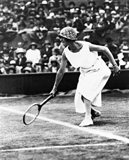 Images Dated 25th June 2014: Mrs Satterthwaite competeting in the 1924 Wimbledon tennis championship