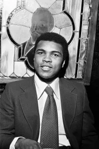 Portrait Posed Gallery: Muhammad Al at a Boxers Party. 18th January 1974