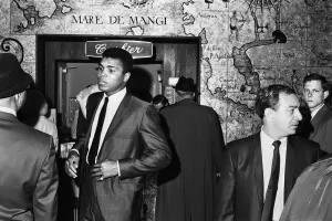 Muhammad Al in with trainer Angelo Dundee. Circa 1967 Muhammad Al in with trainer Angelo Dundee. Circa 1967
