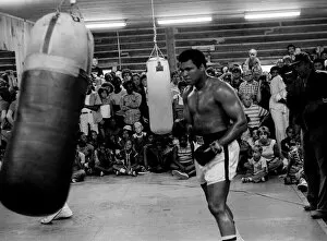 Images Dated 26th August 1978: Muhammad Ali Boxer August 1978 (aka Cassius Clay) training for the fight with Leon