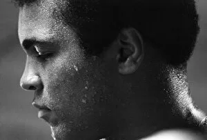 Portrait Posed Gallery: Muhammad Ali (Cassius Clay) training at his Pennsylvanian mountain retreat for his Rumble