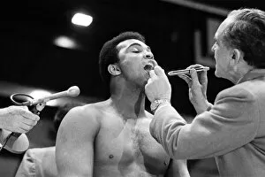 Images Dated 8th December 2014: Muhammad Ali having a pre-fight medical ahead of his clash with Smoking Joe Frazier to be