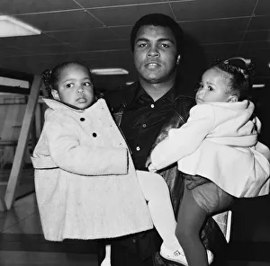 Muhammad Ali pictured here with his daughters at Heathrow Airport Muhammad Ali pictured here with his daughters at Heathrow Airport