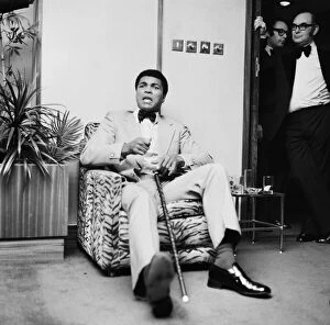 Images Dated 2nd December 1974: Muhammad Ali pictured at the Hilton Hotel press conference. 2nd December 1974
