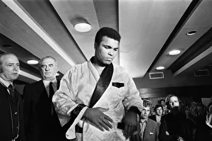 Muhammad Ali Gallery: Muhammad Ali at a press conference prior to his fight with Alvin Lewis, aka Blue Lewis