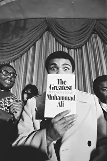 Portrait Posed Gallery: Muhammad Ali seen here holding a press conference at the Savoy Hotel to publicise his new