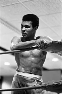 Portrait Posed Gallery: Muhammad Ali takes a breather from trainnig ahead of his second fight against Ken Norton