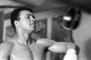 Portrait Posed Gallery: Muhammad Ali training ahead of his rematch with Ken Norton 6th September 1973