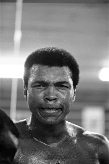 Portrait Posed Gallery: Muhammad Ali training at his camp in Deer Lake Pennsylvania 22nd January 1974