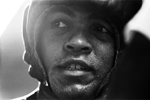 Portrait Posed Gallery: Muhammad Ali at his training camp in Pennsylvania. August 1974