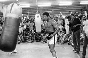 Muhammad Ali training for his second fight with Leon Spinks Muhammad Ali training for his second fight with Leon Spinks