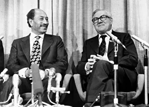 Muhammed Anwar el Sadat President of Egypt 1978 with British Prime Minister James Muhammed Anwar el Sadat President of Egypt 1978 with British Prime Minister James