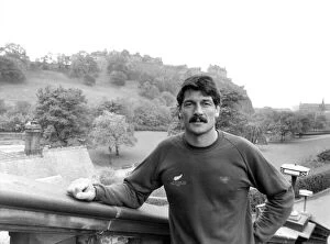 Murray Mexted, New Zealand rugby player on tour in Edinburgh. 26th October 1983