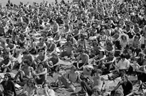 Images Dated 9th August 1970: Music fans at The Tenth National Jazz and Blues Festival. Plumpton Race Track, Streat