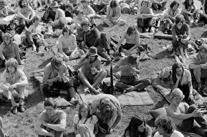 Images Dated 9th August 1970: Music fans at The Tenth National Jazz and Blues Festival. Plumpton Race Track, Streat