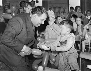 Music Hall comedian Hal Monty seen here entertaining the children of the Pendlebury Music Hall comedian Hal Monty seen here entertaining the children of the Pendlebury