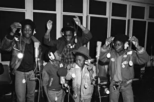 Images Dated 3rd October 1982: Musical Youth, British Jamaican pop / reggae group, at Capital Radio studios in London