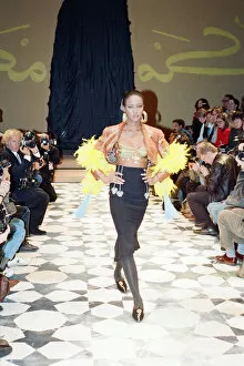 Images Dated 10th March 1989: Naomi Campbell, London Fashion Week 1989, 10th March 1989