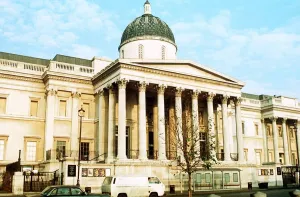 National Art Gallery at Trafalgar Square London where the IRA caused a bomb blast in National Art Gallery at Trafalgar Square London where the IRA caused a bomb blast in