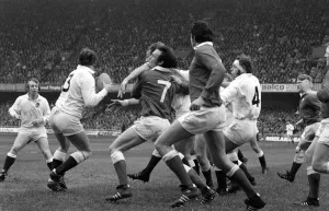 Five Nations 1977. England v Wales. Action from the game Five Nations 1977. England v Wales. Action from the game