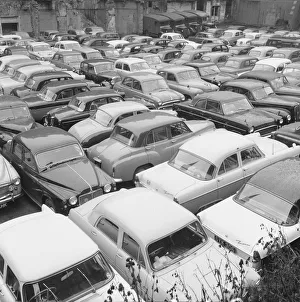 NCP car park on a bomb site in the City of London circa 1963 NCP car park on a bomb site in the City of London circa 1963