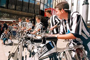 Images Dated 17th September 1997: Neighbourhood Watch Stilts International, otherwise known as 'Boom Army'