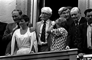 Images Dated 10th July 1982: NEIL KINNOCK AND GLENYS KINNOCK WITH MICHAEL FOOT AND HIS WIFE JILL CRAIGIE AND RIGHT