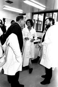 Images Dated 9th January 1987: Neil Kinnock during a visit to Tyneisde 9 January 1987 - Neil donned a
