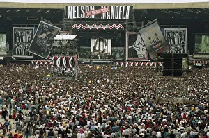 Nelson Mandela 70th Birthday Tribute Concert at Wembley Stadium in London 11th June 1988 Nelson Mandela 70th Birthday Tribute Concert at Wembley Stadium in London 11th June 1988