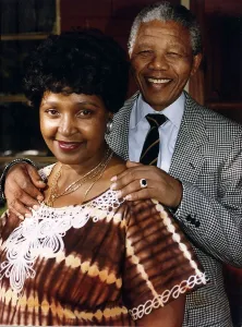 Nelson Mandela South African President with his wife Winnie in 1990 Nelson Mandela South African President with his wife Winnie in 1990